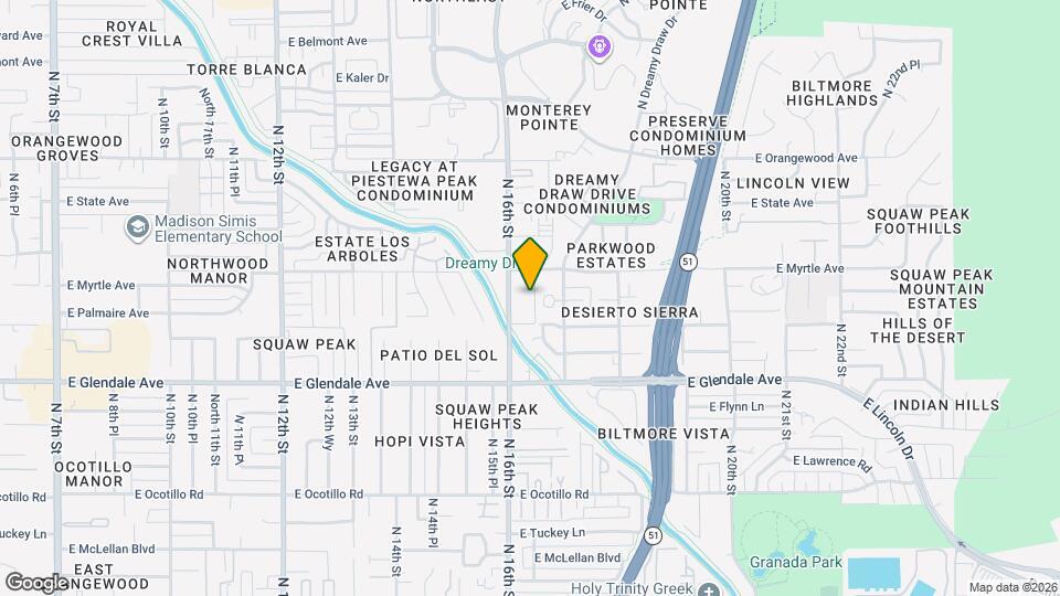 7141 N 16th St Map and Location Details