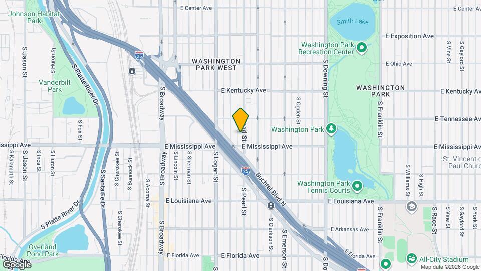 1055 S Pearl St Map and Location Details