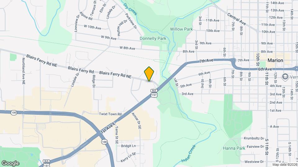 Blairs Ferry Map and Location Details