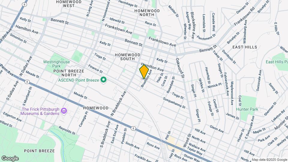 541 Brushton Ave Mapa y Detalles de la Ubicación