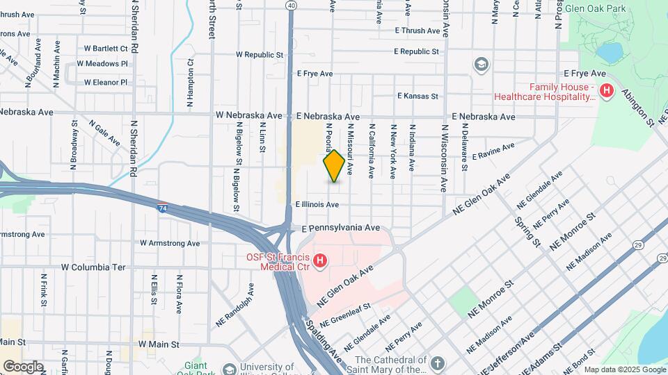 1616 N Peoria Ave Map and Location Details