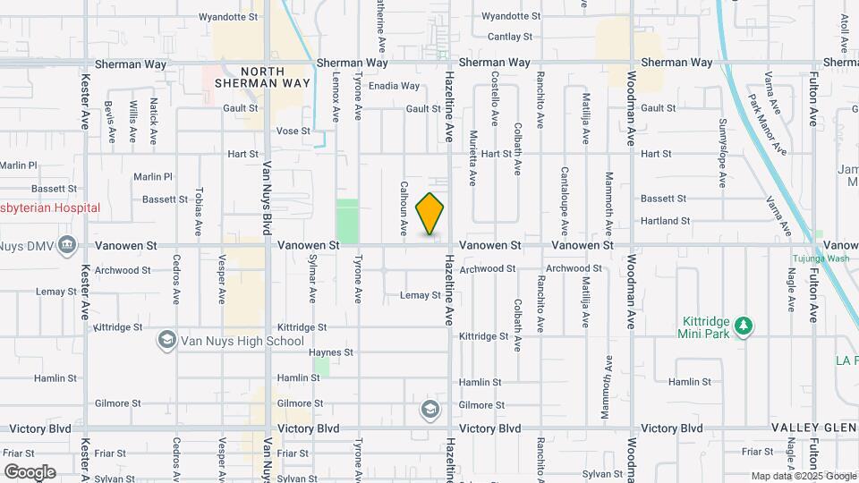 14129 Vanowen St Mapa y Detalles de la Ubicación