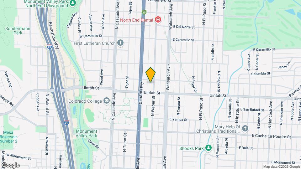 1224 N Weber St Map and Location Details