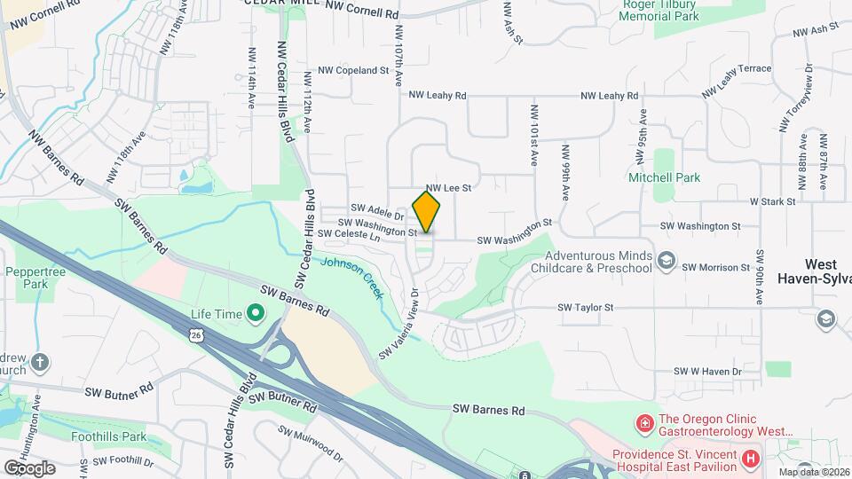 10568 SW Washington St Map and Location Details