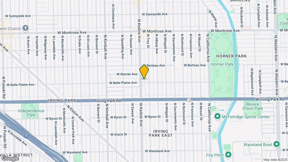 3156 W Belle Plaine Ave-Unit -Unit 3N Mapa y Detalles de la Ubicación