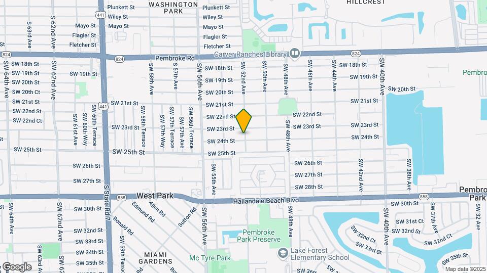 5201 SW 24th St Map and Location Details