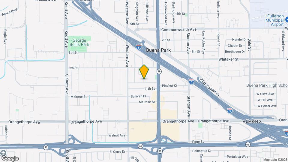 7621 10th St, Unit D Map and Location Details