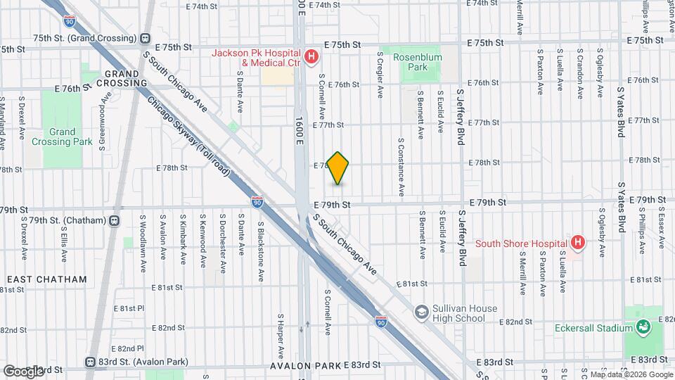 7836 S East End Ave, Unit B-B213 Map and Location Details