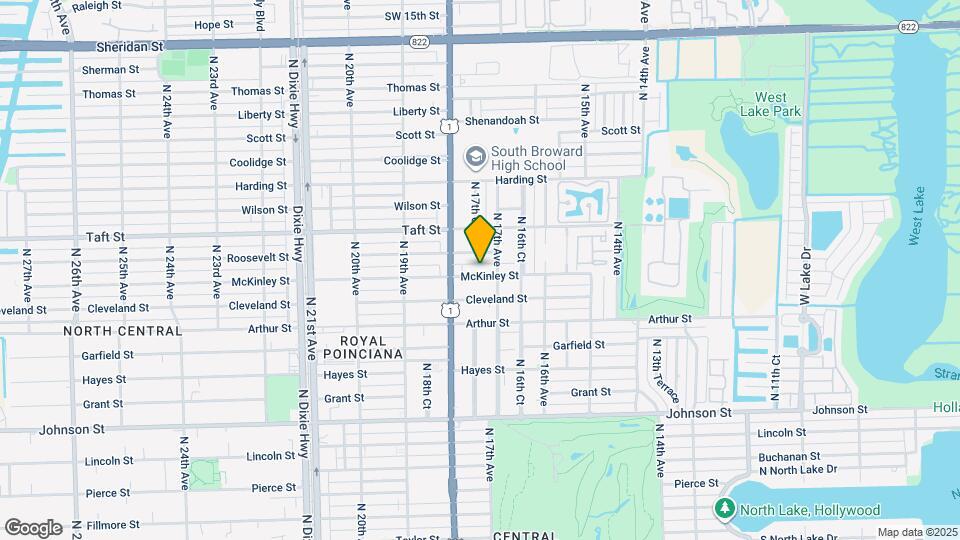 1721 McKinley St Map and Location Details