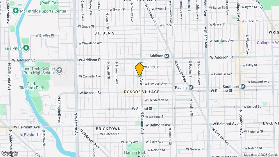 3448 N Damen Ave, Unit 1 Mapa y Detalles de la Ubicación