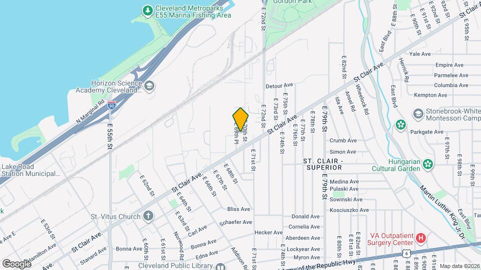 958 E 70th St Map and Location Details