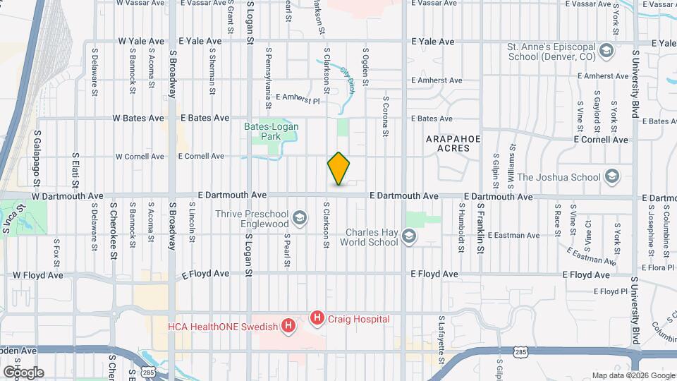 825 E Dartmouth Ave Map and Location Details