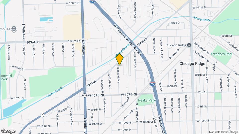 10501B Highland Ave Map and Location Details