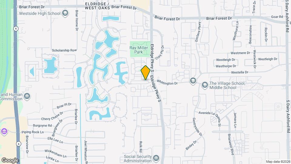 13507 Brookbluff Ln Map and Location Details