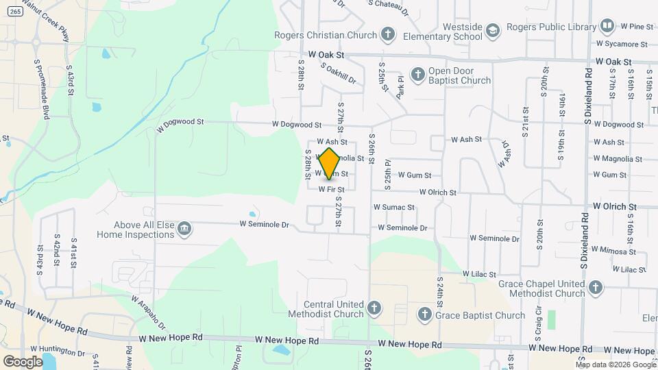 2713 W Fir St Map and Location Details