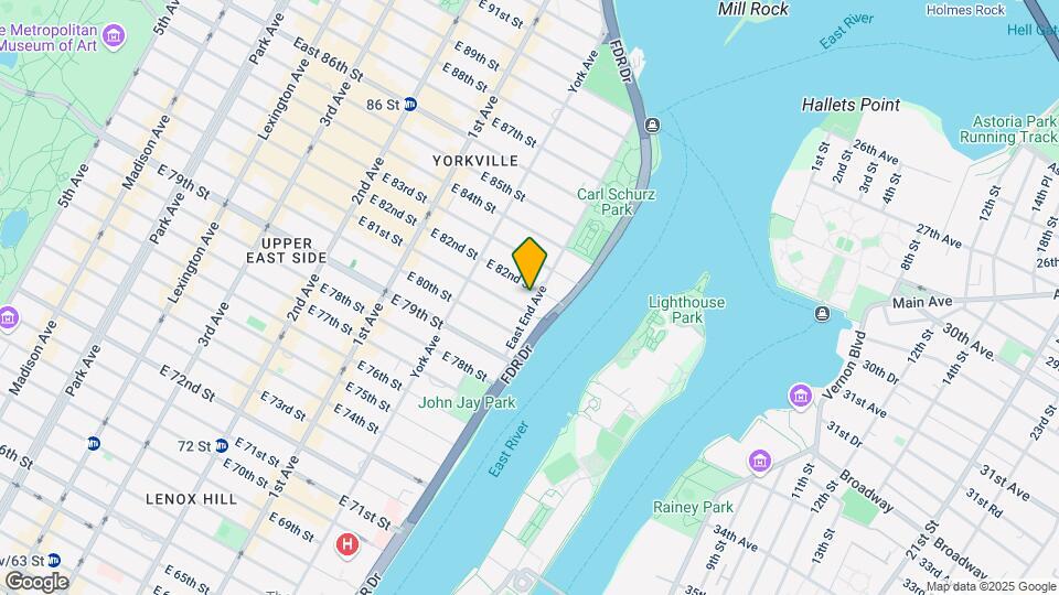 50 East End Avenue Mapa y Detalles de la Ubicación