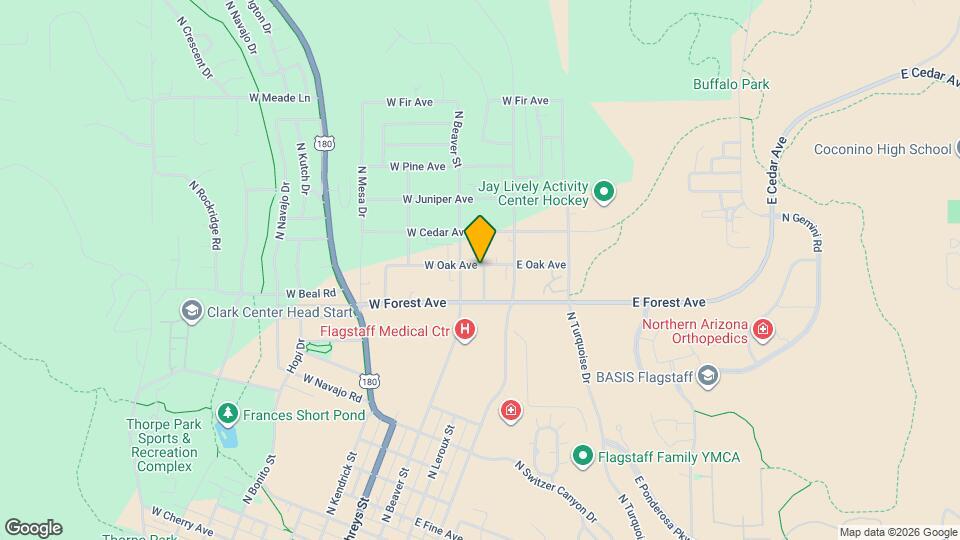 109 W Oak Ave Map and Location Details