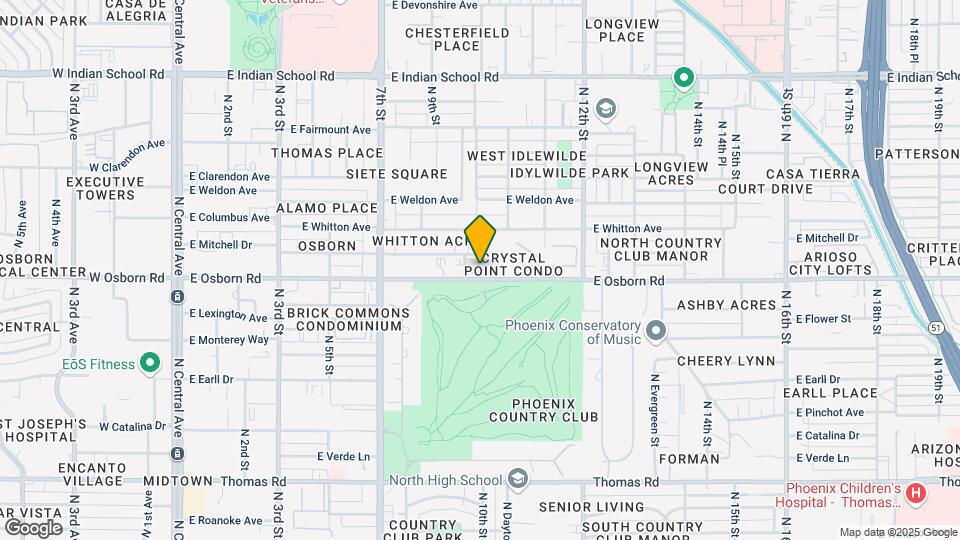 1010 E Osborn Rd Map and Location Details