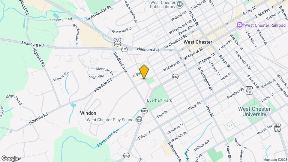 605 W Market St Map and Location Details