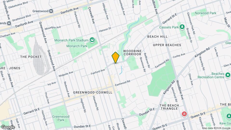 1659 Gerrard St E, Unit 5 Map and Location Details