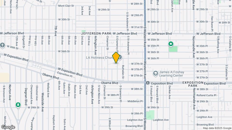 3703 S Gramercy Pl Mapa y Detalles de la Ubicación