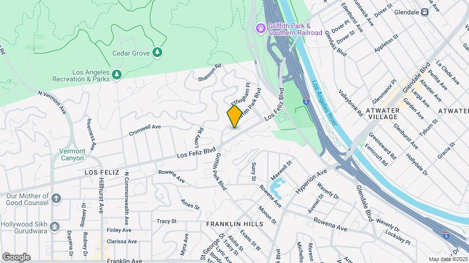 3815 Los Feliz Blvd Map and Location Details