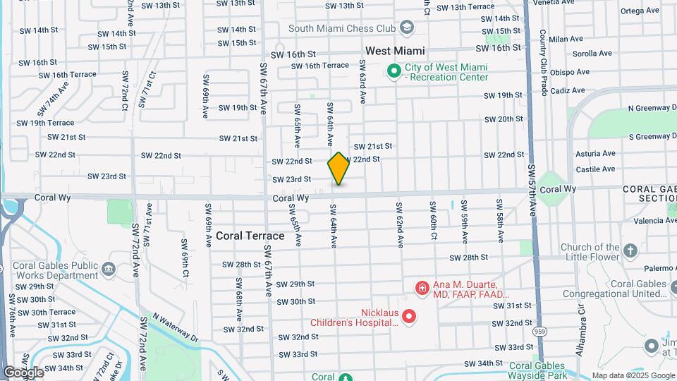 6387 Coral Way Map and Location Details