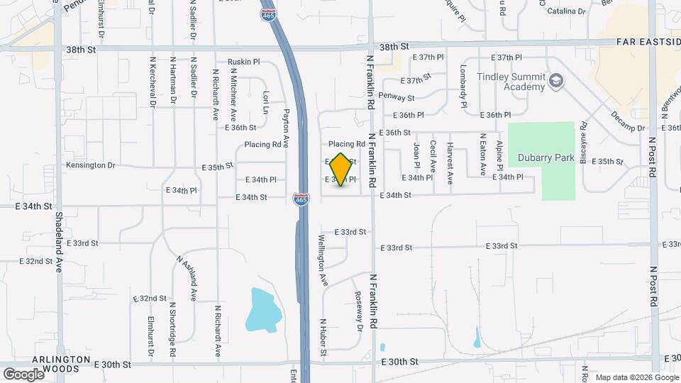 7916 E 34th St Map and Location Details