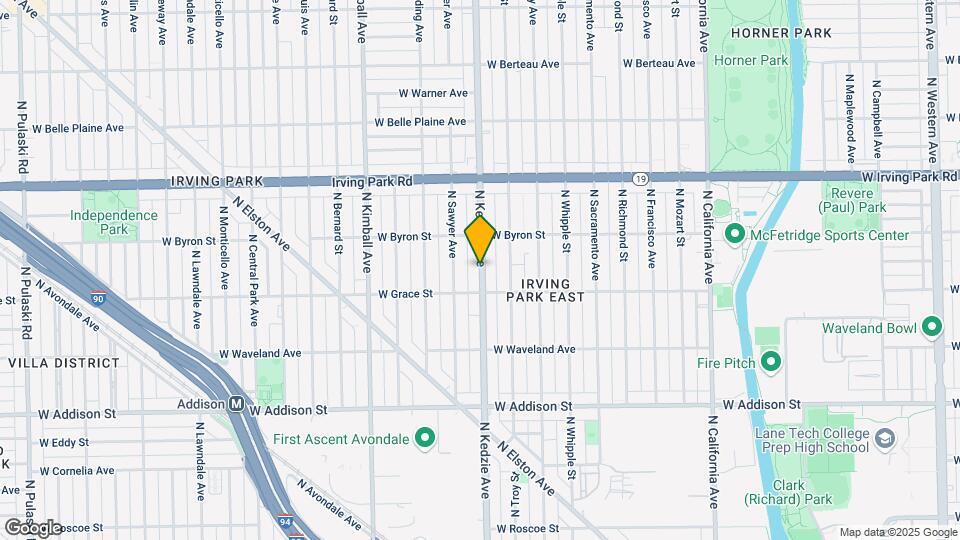 3818 N Kedzie Ave-Unit -3E Map and Location Details