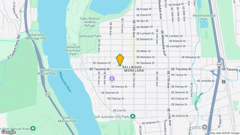 1027 SE Tacoma St Map and Location Details