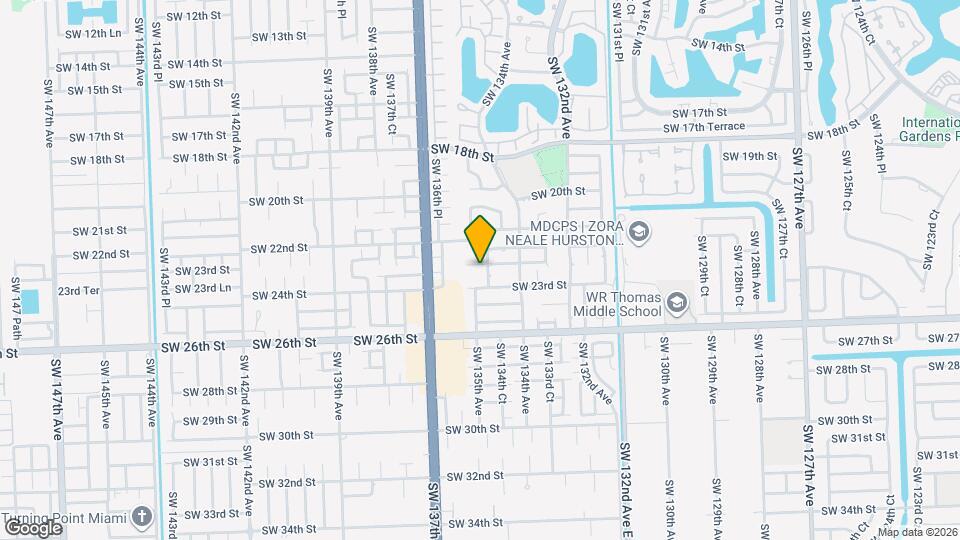 13464 SW 22nd Terrace Mapa y Detalles de la Ubicación