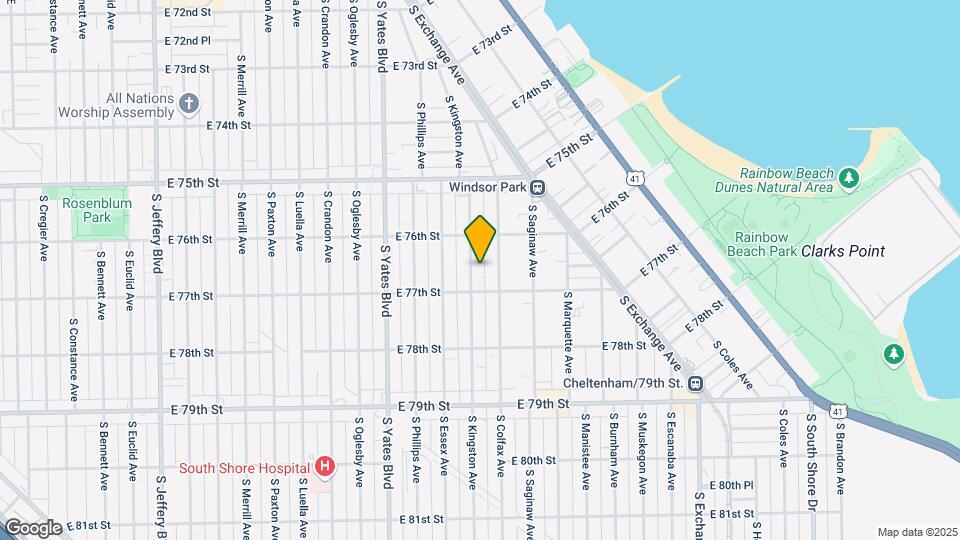 7637 S Kingston Ave Map and Location Details