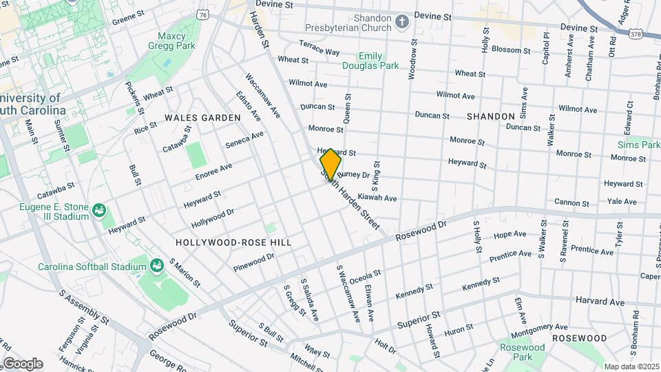 203 South Harden Street Mapa y Detalles de la Ubicación