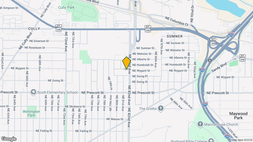 8122 NE Wygant St Map and Location Details