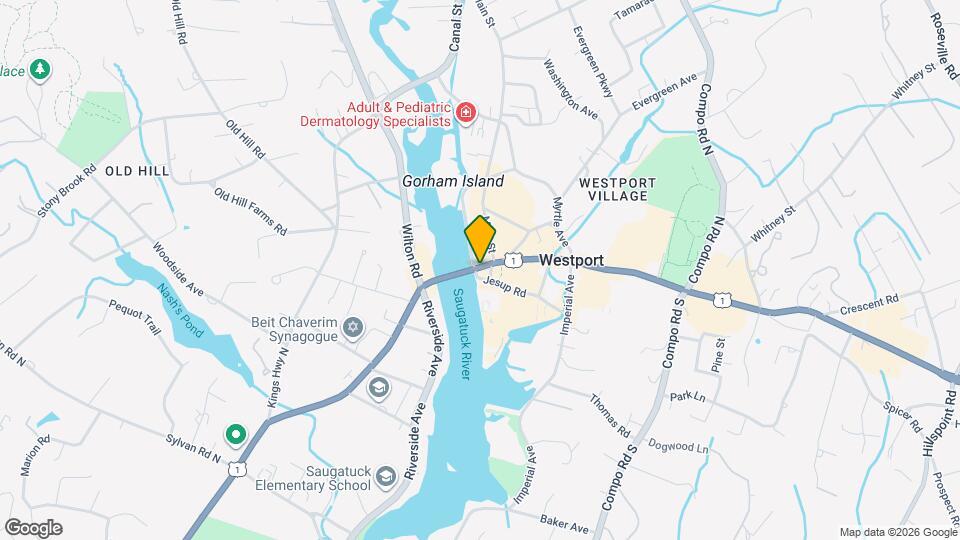 14 Post Rd E Map and Location Details