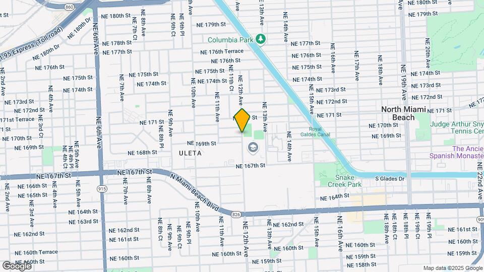 2140 NE 169th Terrace Map and Location Details