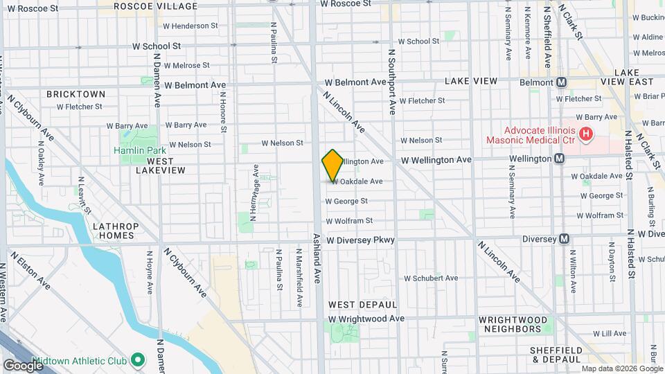 1535 W Oakdale Ave Map and Location Details