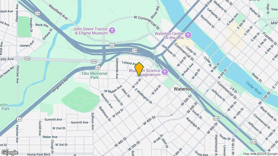 704 W 1st St Map and Location Details