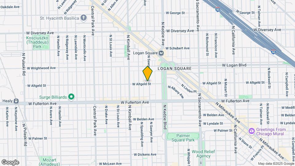 2500 N Sawyer Ave, Unit 1B Map and Location Details