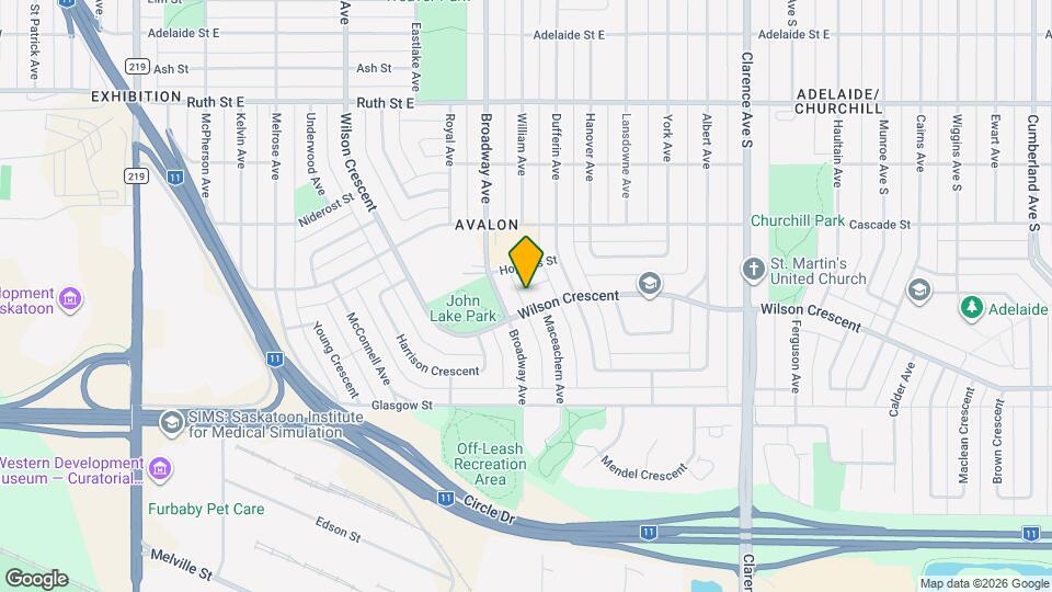 601 Wilson Cres Map and Location Details