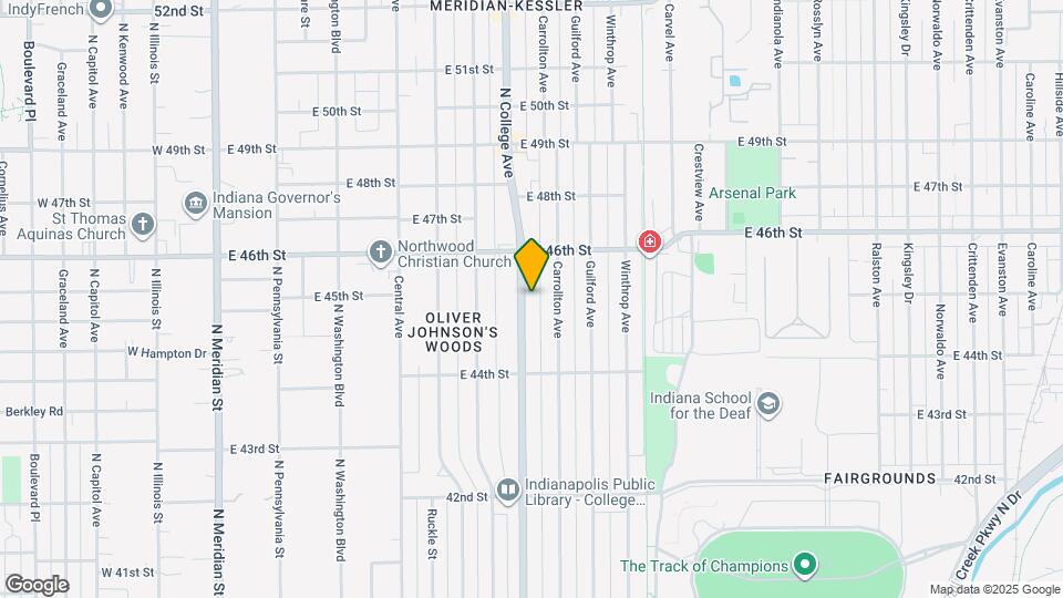 4515 N College Ave Map and Location Details