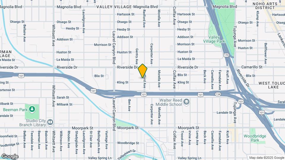 11905 Kling Street Building LLC Map and Location Details