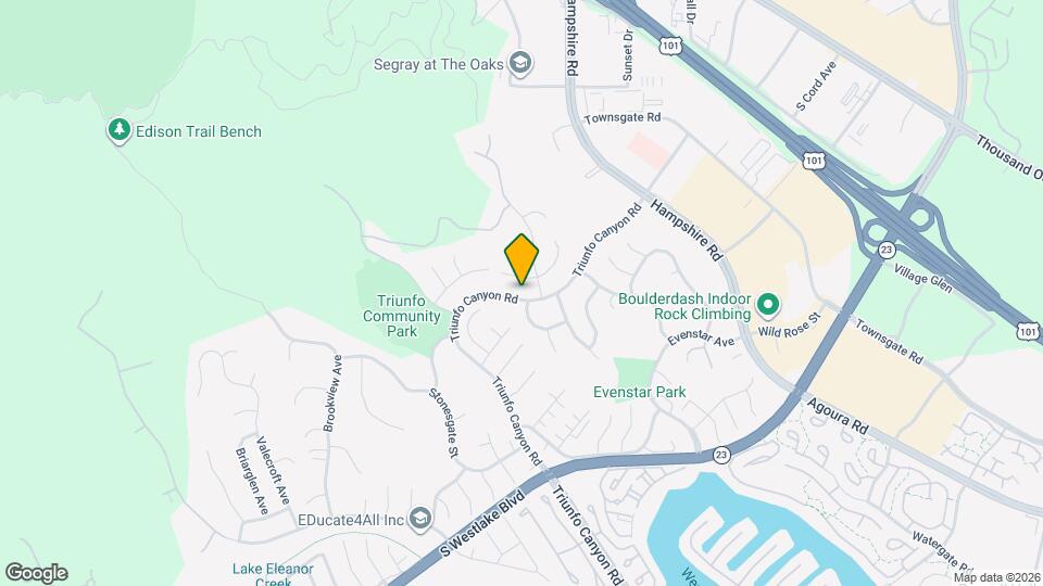 729 Triunfo Canyon Rd Map and Location Details