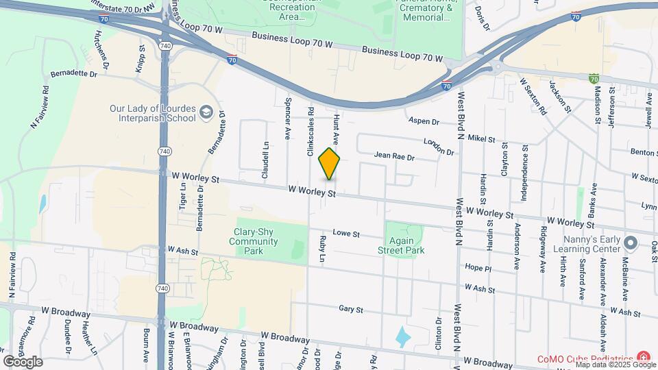 1505 W Worley St Mapa y Detalles de la Ubicación