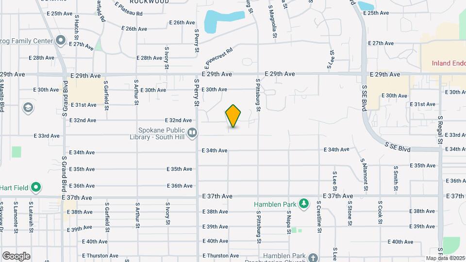 1605 E 33rd Ave Map and Location Details