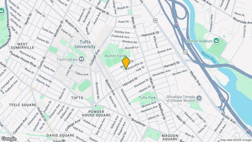 16 Radcliffe St, Unit 5 Bedroom Tufts June 2027 Map and Location Details