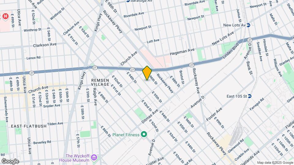 641 E 95th St Map and Location Details