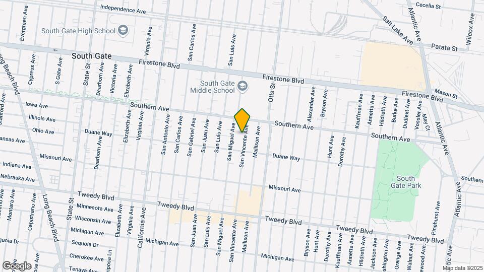 9315 San Vincente Ave Map and Location Details