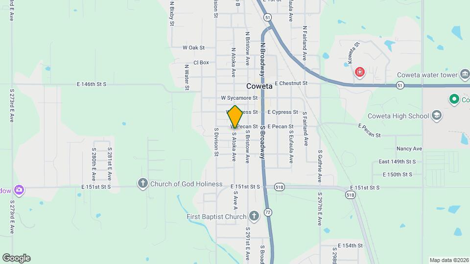 307 S Atoka Ave Map and Location Details