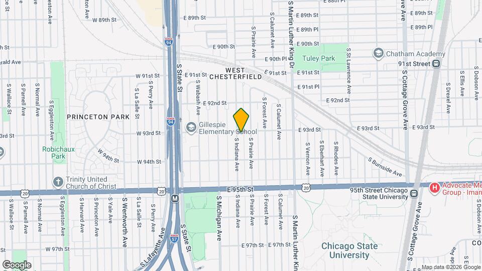 9307 S Indiana Ave Map and Location Details